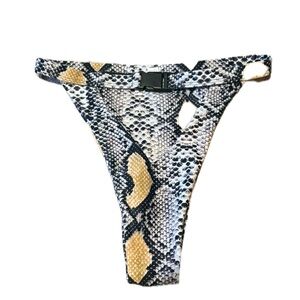 Snakeskin Print Bikini Bottom